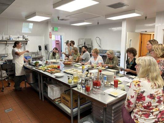 Cooking class demonstration