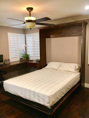 Home Office / Guest Room - custom made desk and wallbed by Classic Wood Craft