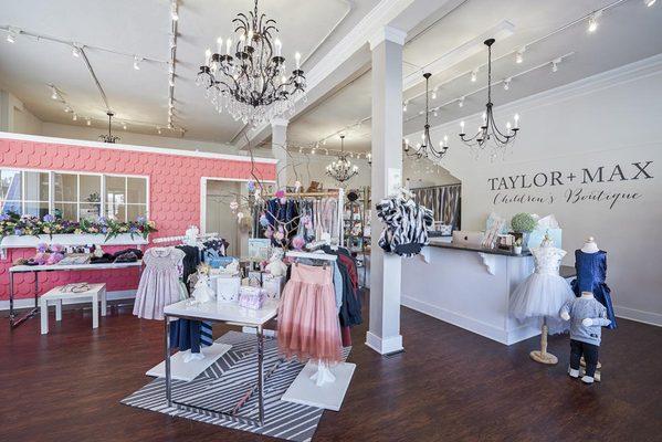 At Taylor + Max, we offer unique outfits and gifts for the modern child. We are located at 100 West Main Street in Rockton, IL