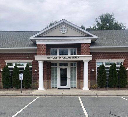 Exterior view, Brighter Prospects Couples Counseling, located in Offices at Cedar Walk in Ballantyne