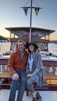 Doesn't get any more romantic than this boat at sunset!