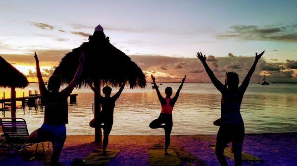 Free sunset yoga on Tuesdays