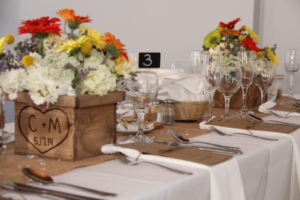 My rustic centerpieces