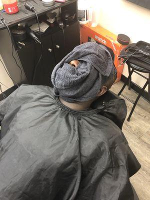 A Hot Towel is included with all Haircuts