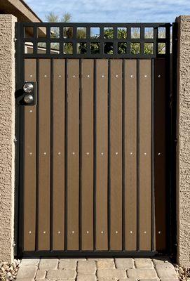 Custom designed pedestrian gate.