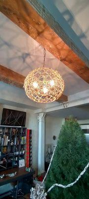 Chandelier installation in Bushwick Brooklyn NY