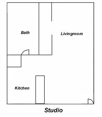 Studio Apartment Layout