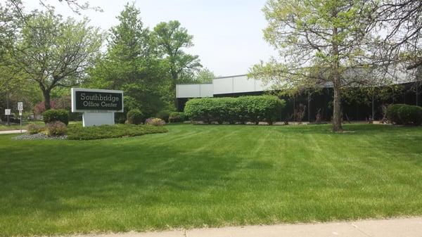 Street view of office building