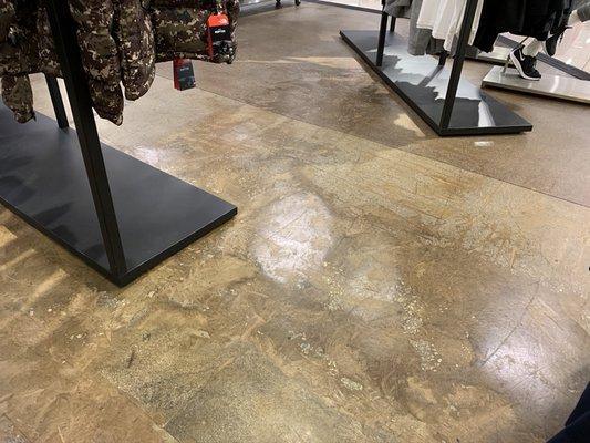 Distressed/industrial style concrete floor