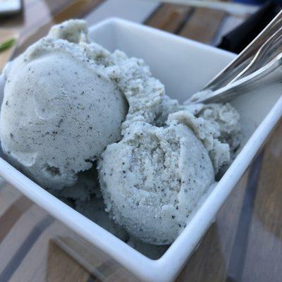 Black sesame ice cream