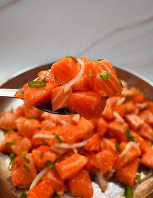 Fresh delicious King Salmon Poke