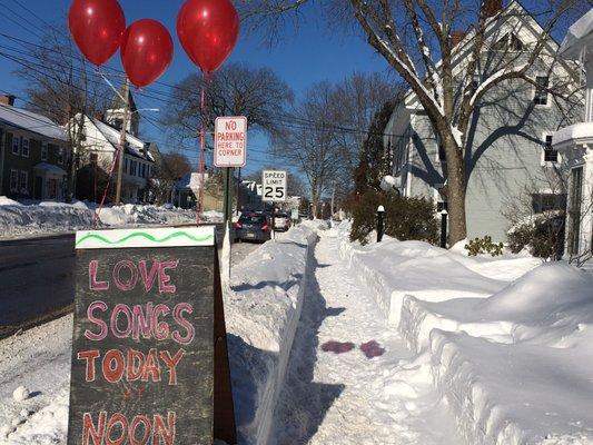 Join us for a special Valentines Day edition of NoonTunes! Free concert 12-1pm Today!