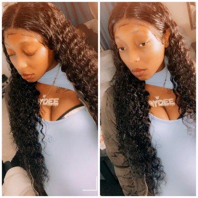 Sew in with frontal