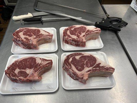 Bone in ribeyes