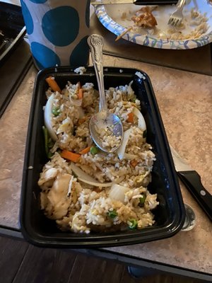 Chicken fried rice dish.  Very good!