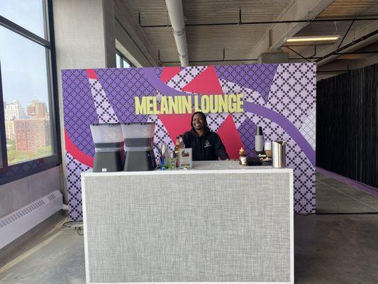 Melanin Lounge coffee bar at the latest Black Women Talk Tech Conference.