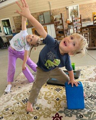 Babies love yoga too. Learning to regulate emotions and be self aware is a wonderful tool to help children cultivate.