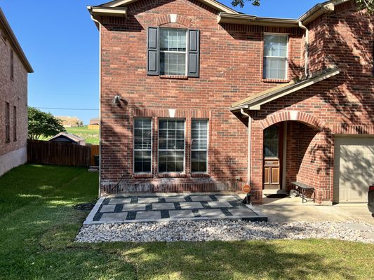 Retaining Wall, rock landscaping and pavers