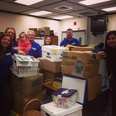 Donating supplies to Will Beckley Elementary School.