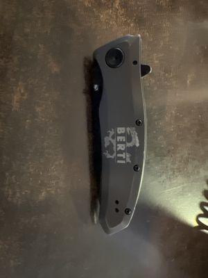 Knife engraved