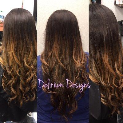 Hand painted balayage