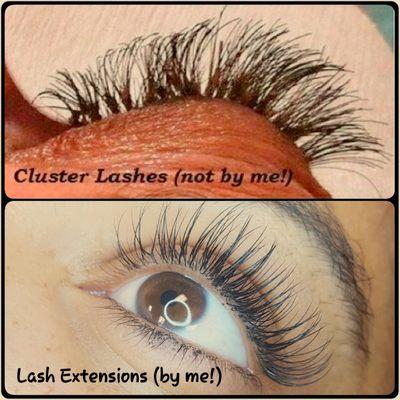 Cluster "Individual" Lashes Vs Classic Lash Extensions