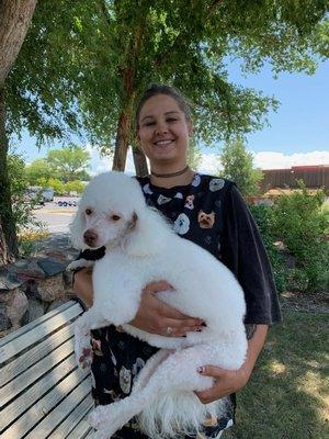 My mom travels 6 hours to get her dog groomed by Brie!