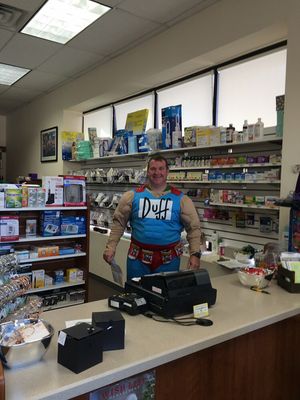 Halloween is for loving Dad's like Mark Gallagher, best Pharmacy ever.