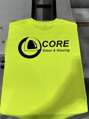 Custom Shirt Order for Core Glass