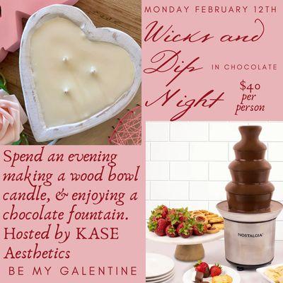 Book your candle making class for a Galentine's or lady's night.