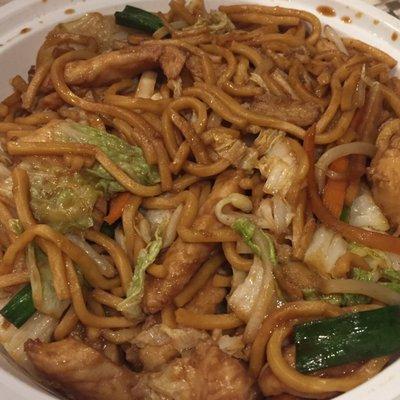 Chicken lo mein. Not awful