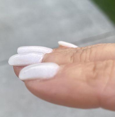 Terrible manicure by Lee nail in Davie