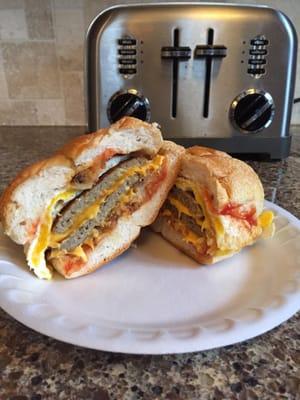 The Bomb breakfast sandwich!