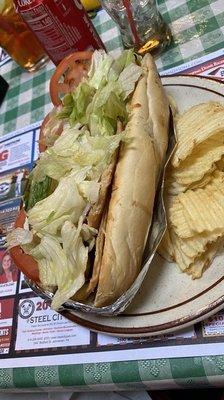 Philly Chicken and Cheese Hoagie Chicago style