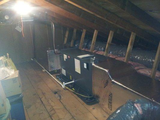 Air Handler In Attic.