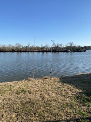 Fishing on the lake