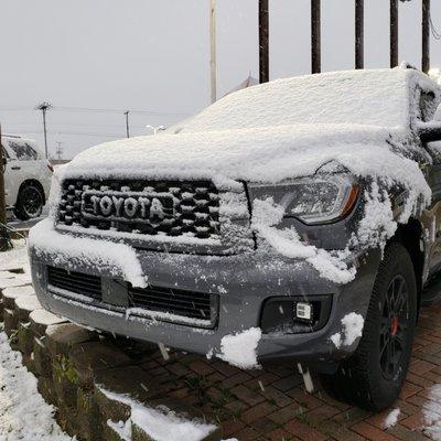 Toyota Sequoia in the snow