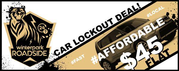 Mention Yelp to get the $45 Car lockout deal!