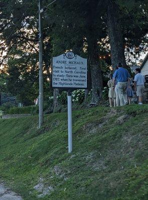 Andre Michaux Historical Marker, Highlands