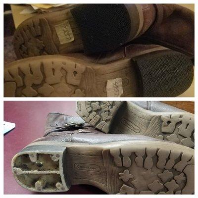 Boot heels before and after