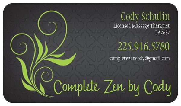 Business card and information and company name