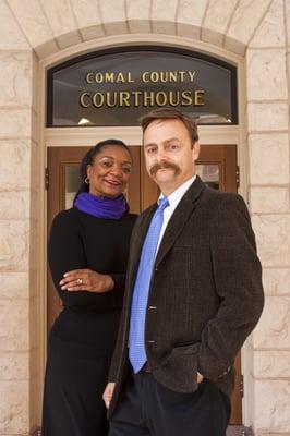 Mike Morris & Beverly Isaiah-Bermudez, principals in our law firm.