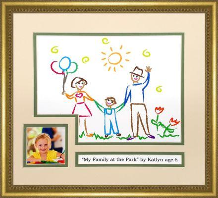 Children love to be recognized! Frame your children's art to create a lasting memory of their artistic talent.