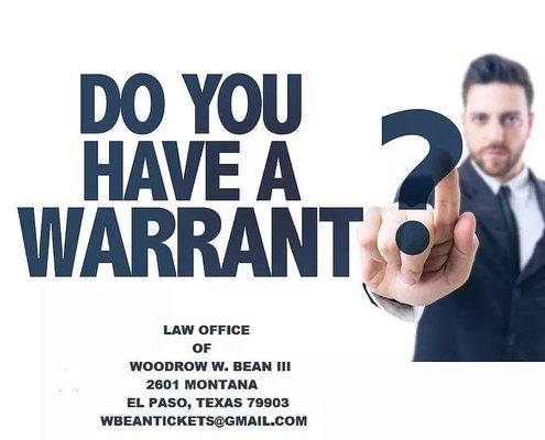 Do you have a warrant in El Paso, Texas ? Call us now! 915-838-9200!