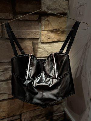 Faux leather camisole