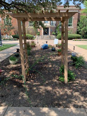 Artistic Garden display outside the front of the Kemp Center for the Arts.