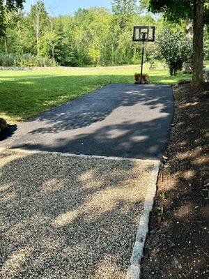 Belgian  Block Border and new asphalt RV Pad