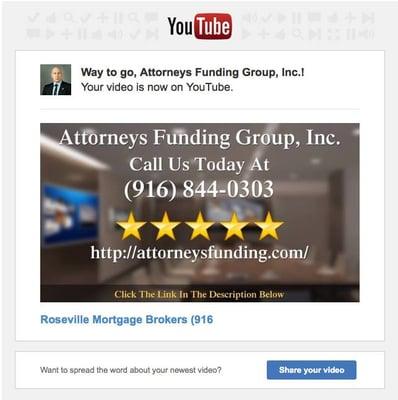 Attorneys Funding Group, Inc. 2250 Douglas Blvd., Suite 135  Roseville, CA 95661 NMLS ID# 872811 California Finance Lender License 607-3505