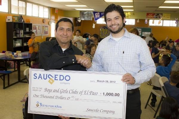 The Saucedo Company believes in giving back to the community