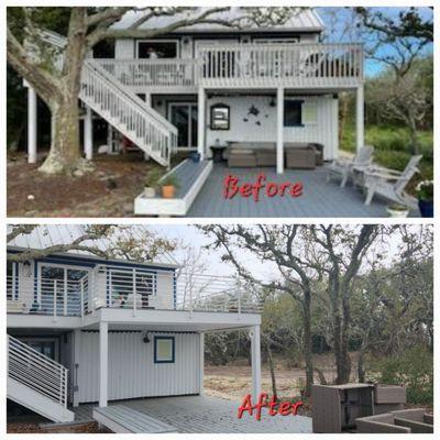 Custom Aluminum Railing with White Powder Coating